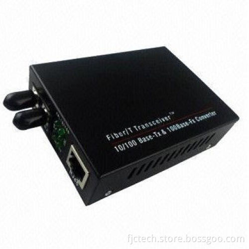 Fiber Media Converter with RJ45 Port, ST 10/100M Single-mode Dual-fiber